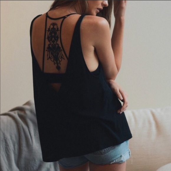 Tattoo Mesh Racerback Bralette - Picture 3 of 5
